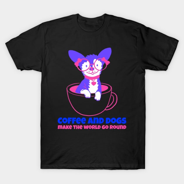 coffee and dogs T-Shirt by maggzstyle